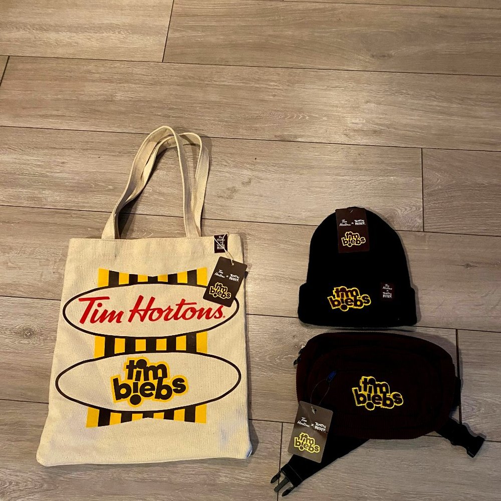 Tim Biebs Merchandise Beanie Hat, Belt Bag & Tote Bag  BNWT Limited Edition